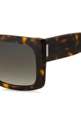 Gafas de sol de bioacetato habana con herrajes de la marca