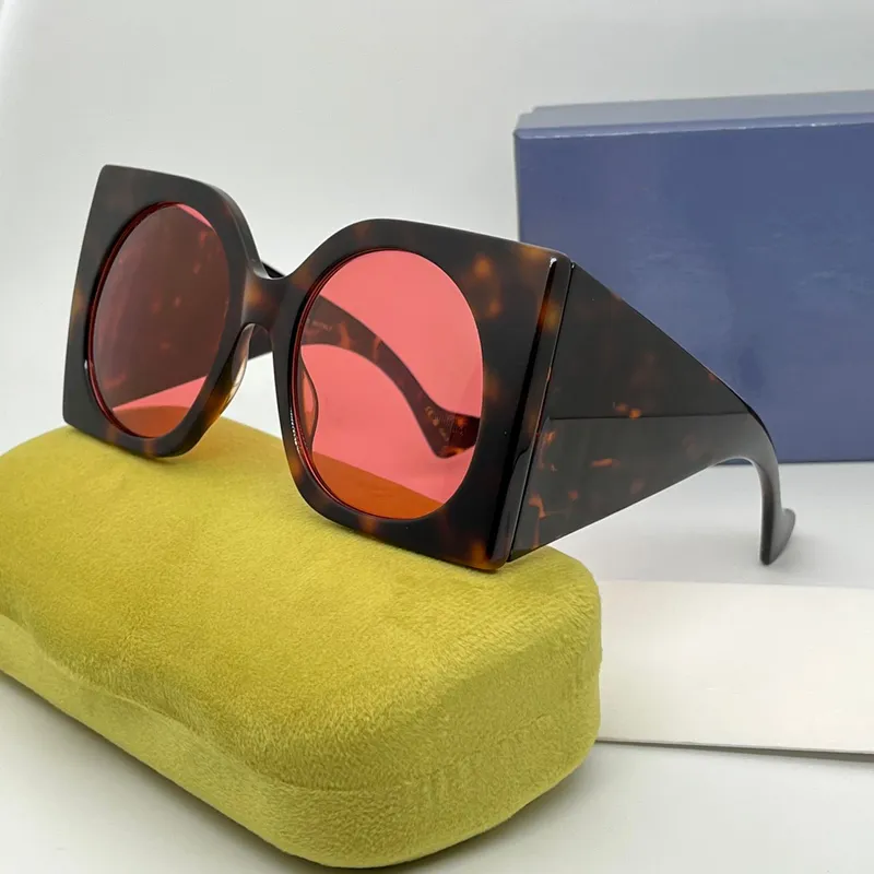 Gafas de sol de diseñador para mujer 1254S Placa negra antiultravioleta Gafas de moda con montura completa Una combinación perfe