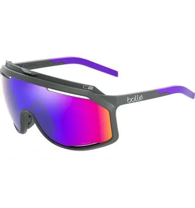 Gafas de sol para bicicleta Bollé Chronoshield (Titanium Matte Volt+ Ultraviolet Cat 3)