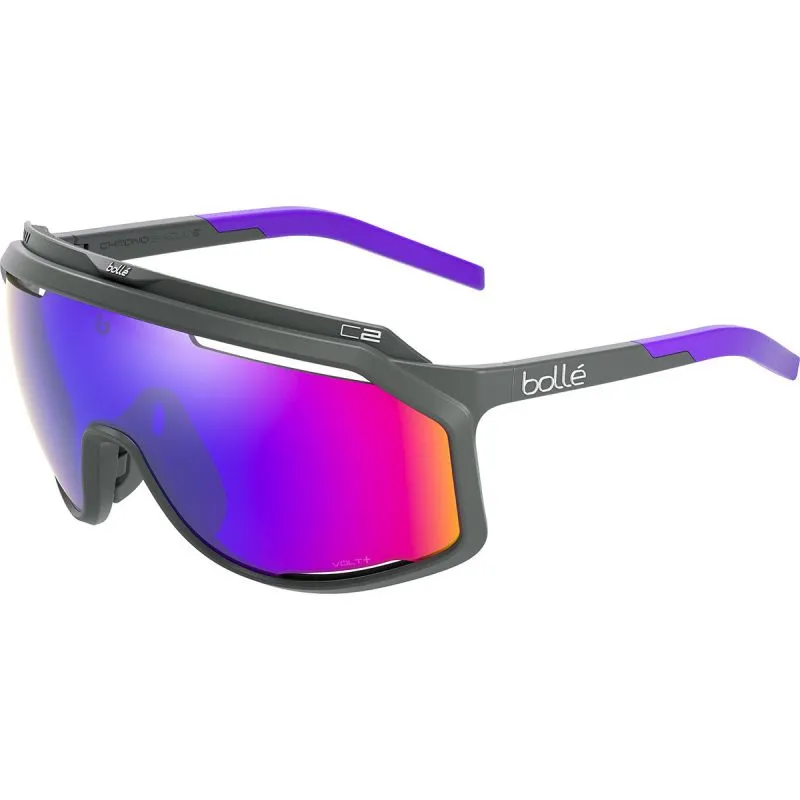 Gafas de sol para bicicleta Bollé Chronoshield (Titanium Matte Volt+ Ultraviolet Cat 3)