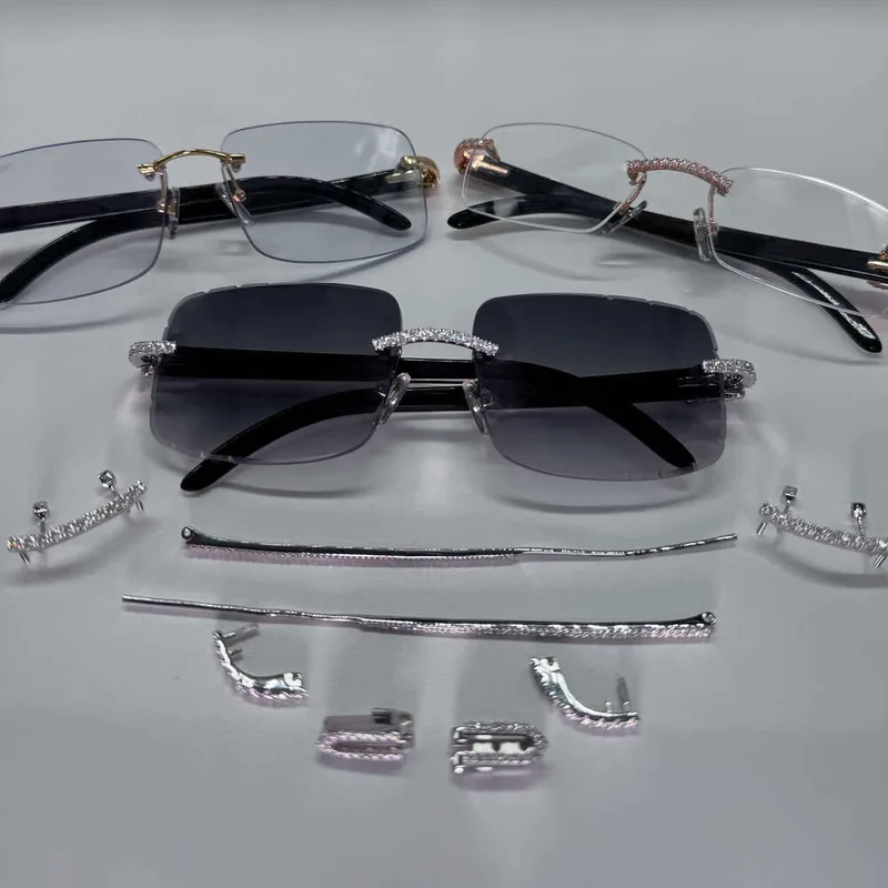 Gafas de sol VVS personalizadas Pass Pass Tester Diamond Tester Hiphop Moissanite Gafas para hombres Mujeres