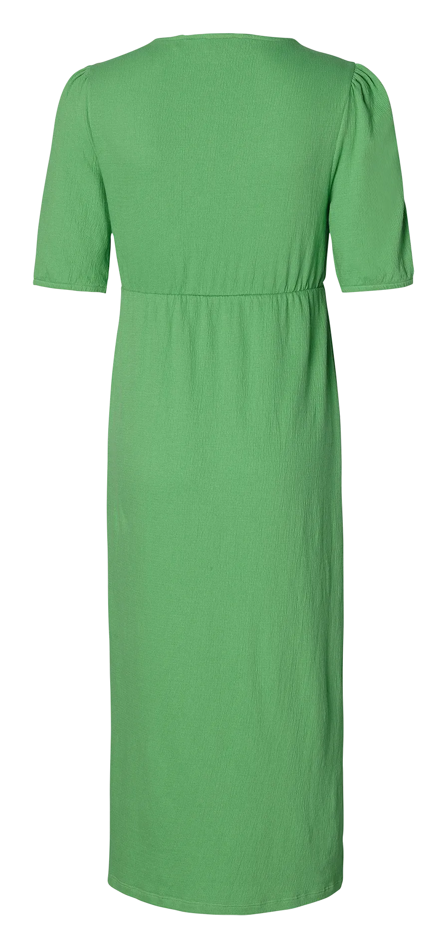 JAELYNN - Vestido midi de algodón orgánico con cuello de pico premamá en verde