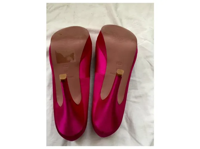 Kurt Geiger Peeptoes de raso rosa Fucsia 