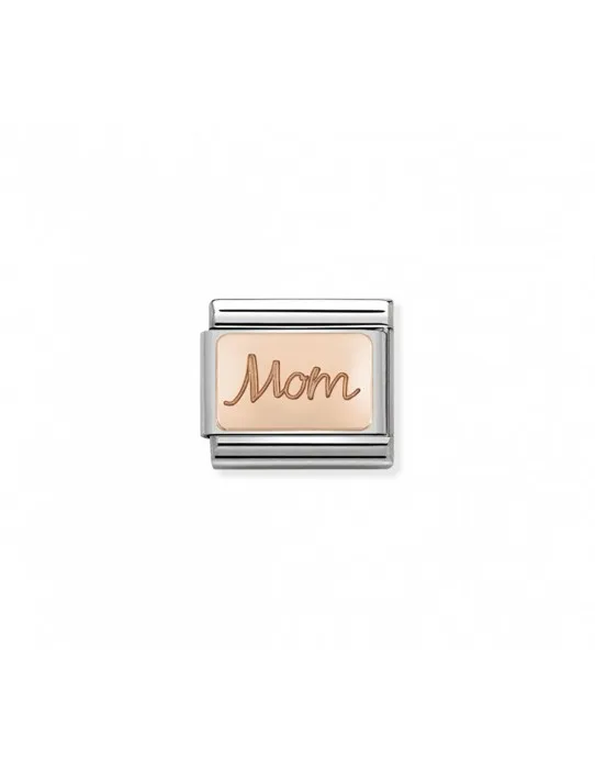 Link Nomination Acero y Oro Rosa "Mom" 430101 33