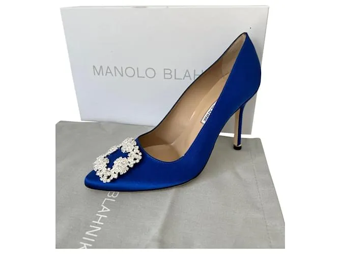 Manolo Blahnik Hangisi 105 Azul 