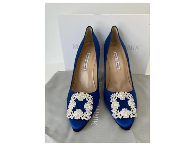 Manolo Blahnik Hangisi 105 Azul 