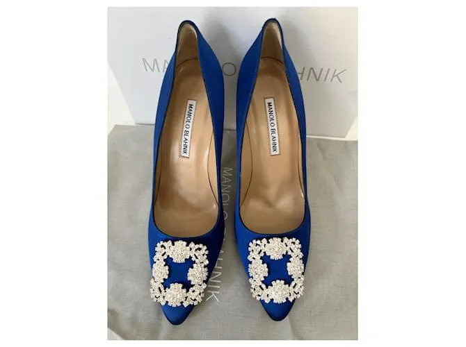 Manolo Blahnik Hangisi 105 Azul 