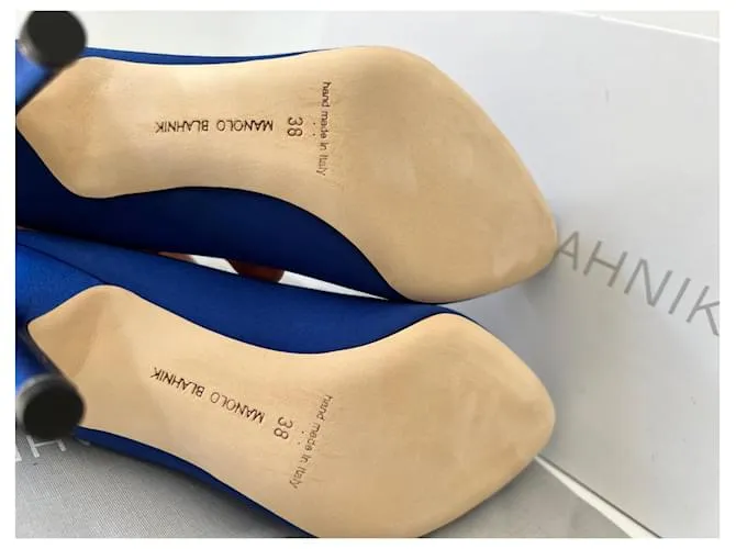 Manolo Blahnik Hangisi 105 Azul 