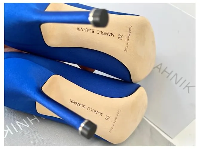 Manolo Blahnik Hangisi 105 Azul 