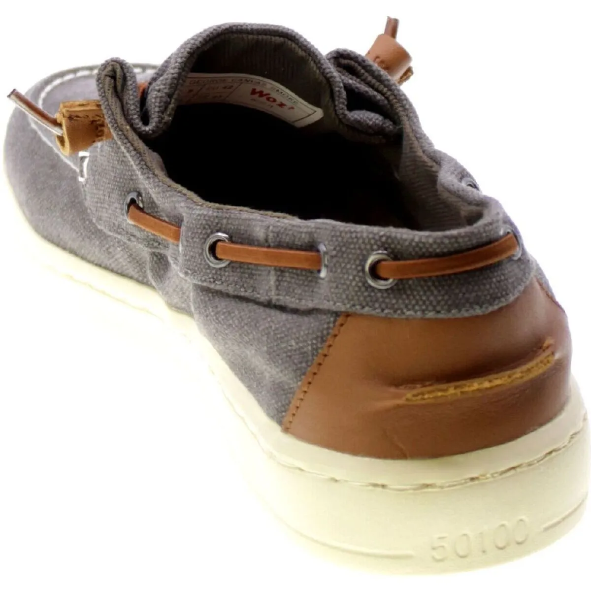 Mocassino Uomo Grigio 50100/n George Canvas Smoke