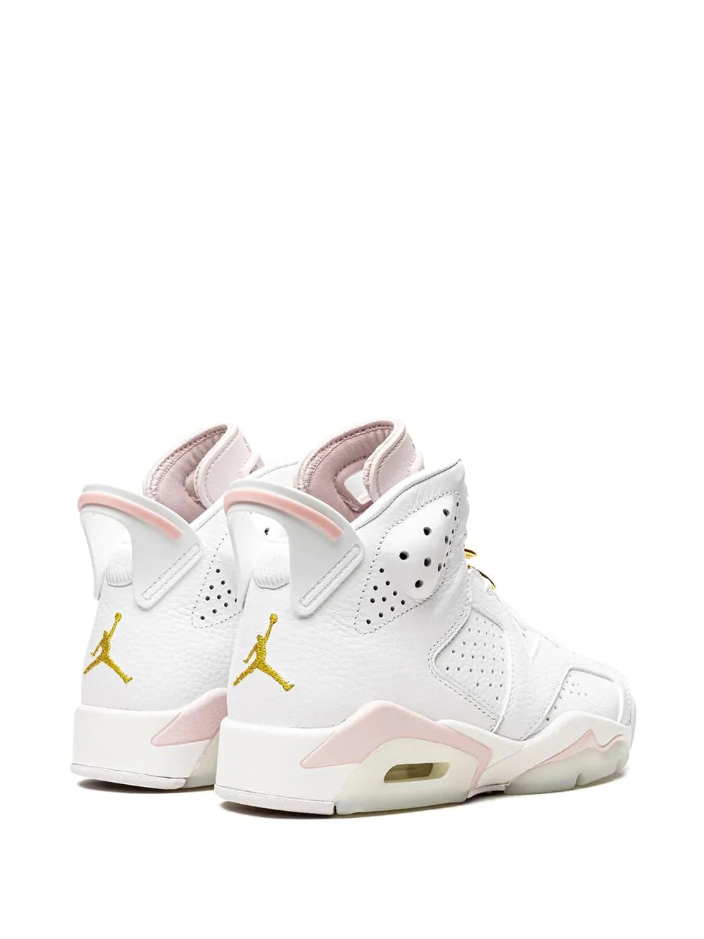 N372O Jordan 6 Retro Gold Hoops blanco rosa