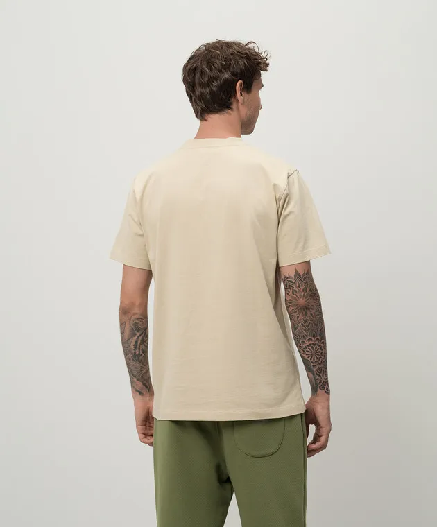 Off-White Beige t-shirt with logo