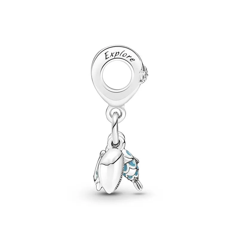 PANDORA CHARM TRIPLE TORTUGA PEZ Y CONCHA 791697C01