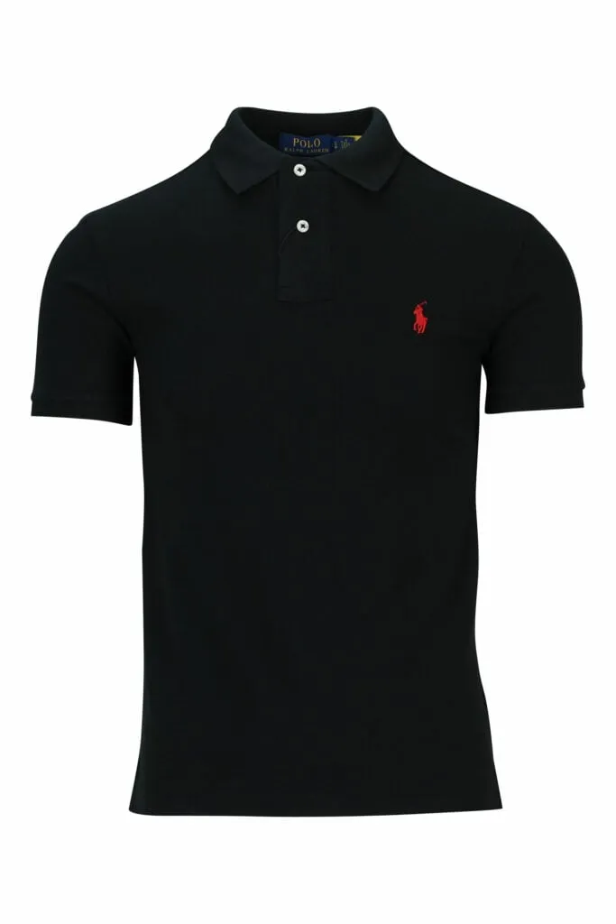 Polo negro con minilogo 