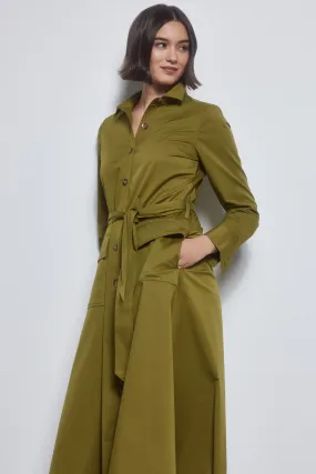 Poplin shirt dress