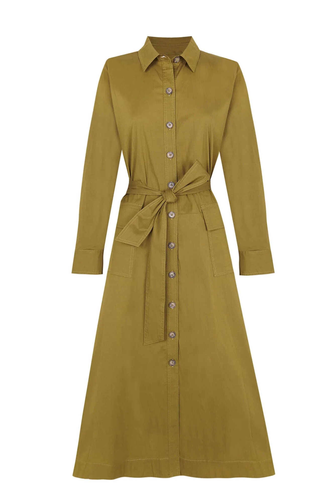 Poplin shirt dress