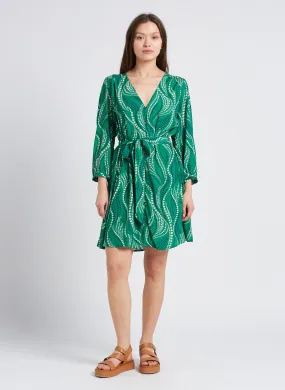 RAFAELLA - Vestido corto estampado en verde