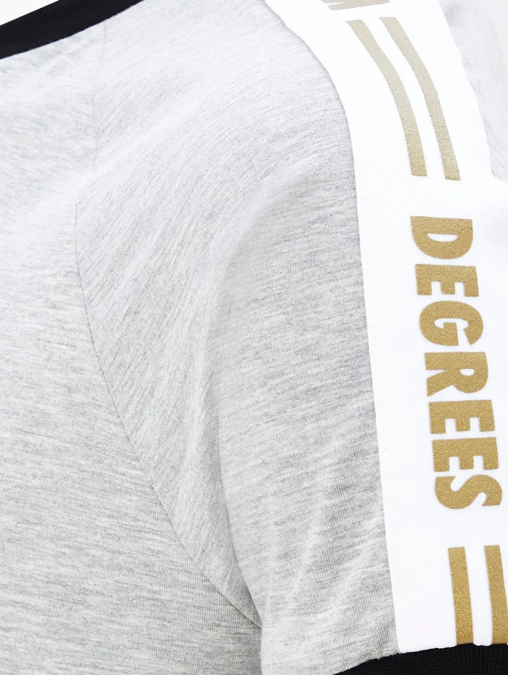 RAPER RINGER T-SHIRT LIGHT GREY MARL GOLD