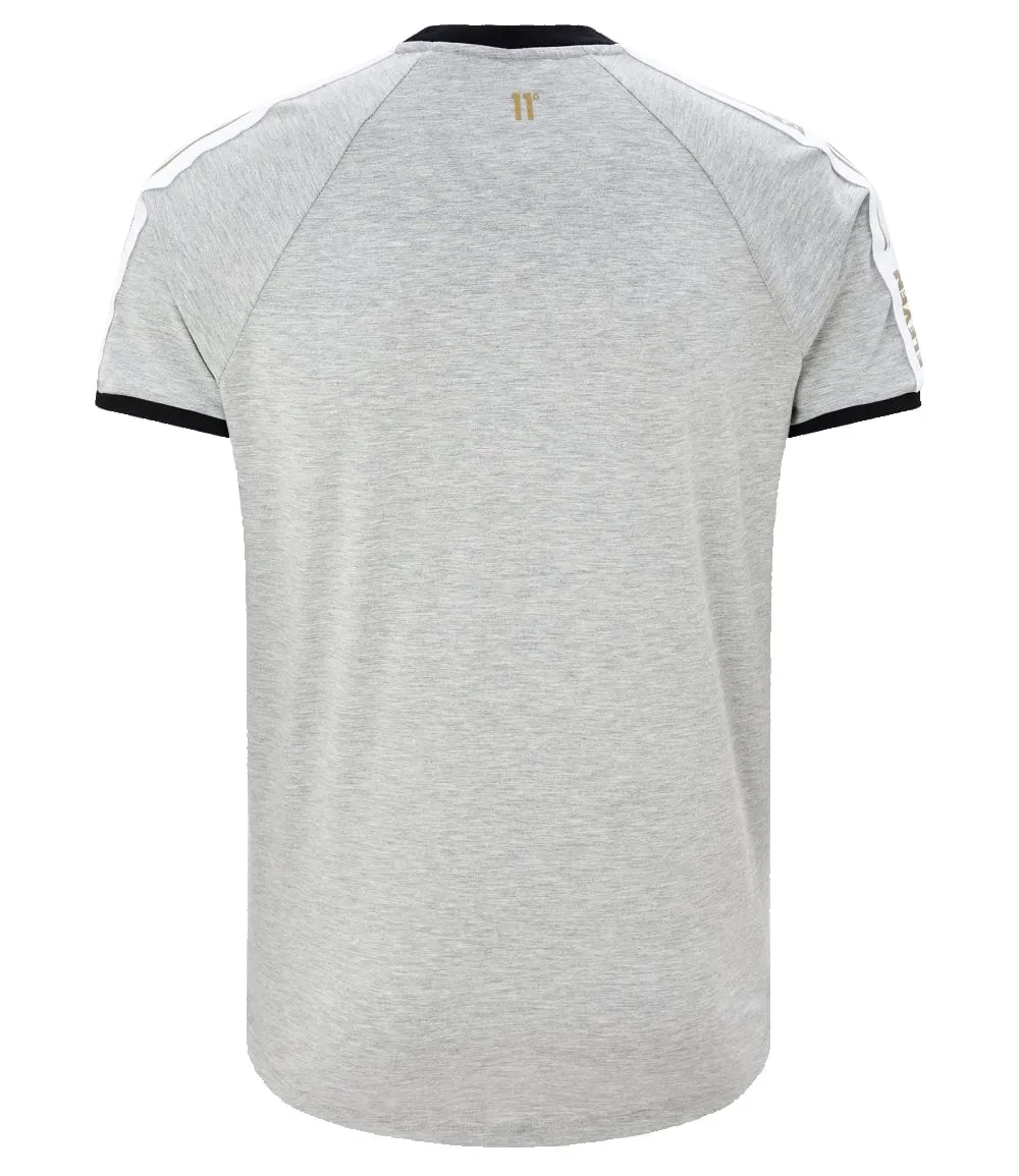 RAPER RINGER T-SHIRT LIGHT GREY MARL GOLD