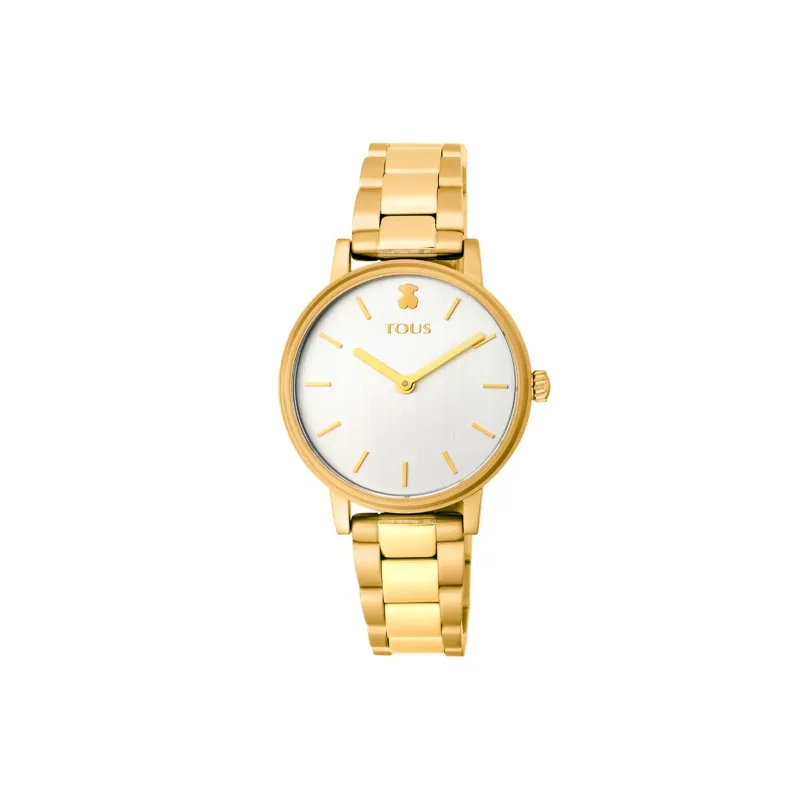 Reloj Tous analógico Rond Color acero IP dorado zirconitas degradé azul 100350595