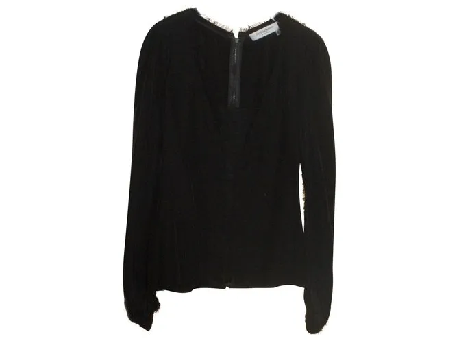 Saint Laurent Tops Negro 