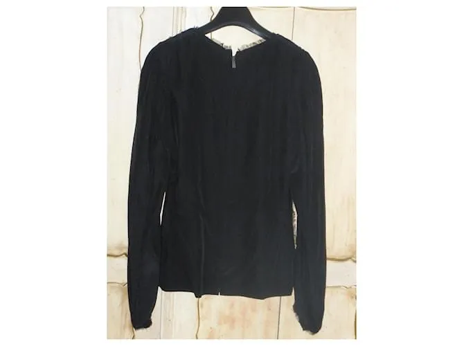 Saint Laurent Tops Negro 