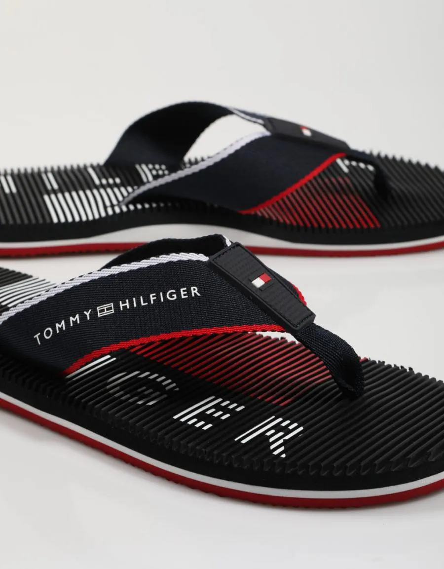  sandales TOMMY HILFIGER Massage en Bleu marine 75034