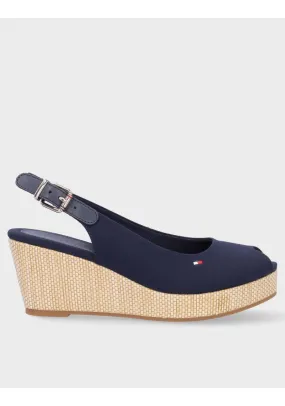 SANDALIA CUÑA TOMMY HILFIGER ICONIC ELBA SPACE BLUE