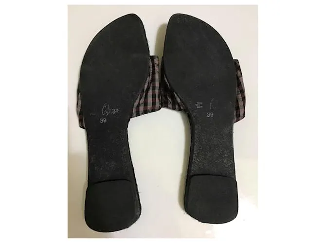 Sandalias Castaner Negro Burdeos 