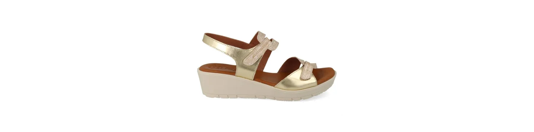 SANDALIAS DORADAS MUJER MOD. LINDE DORADO