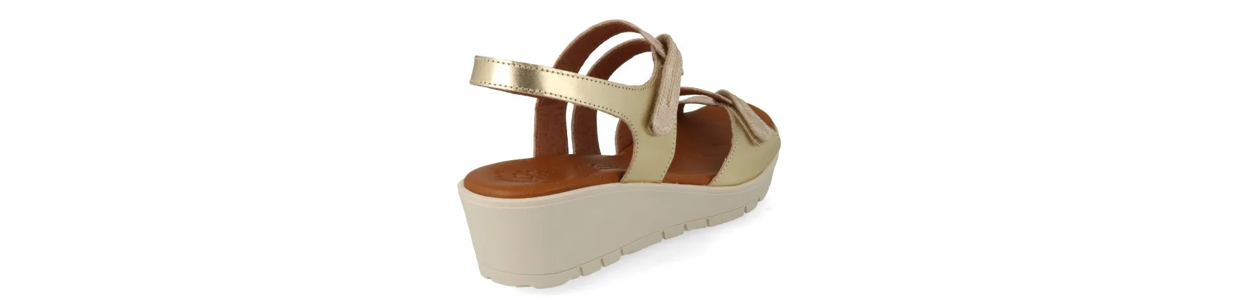 SANDALIAS DORADAS MUJER MOD. LINDE DORADO