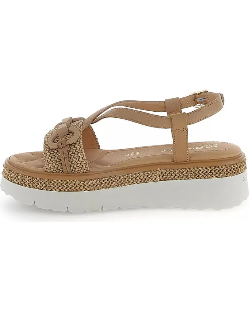 Sandalias STONEFLY  de Mujer SOLES 4 NAPPA LTH-RAFFIA 220973 MARRN  MARRóN