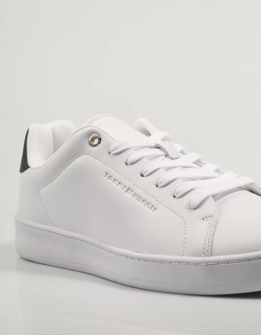  sapatilhas TOMMY HILFIGER Court Cupsole Leather Gold en Branco 83063