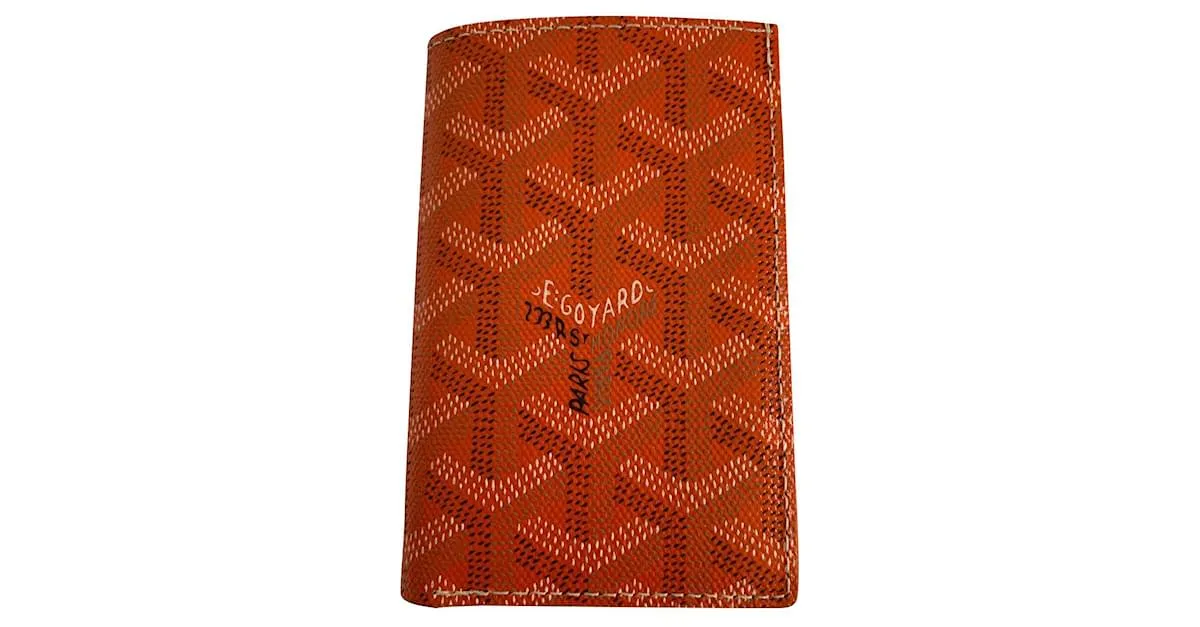 Tarjetero naranja Goyard 