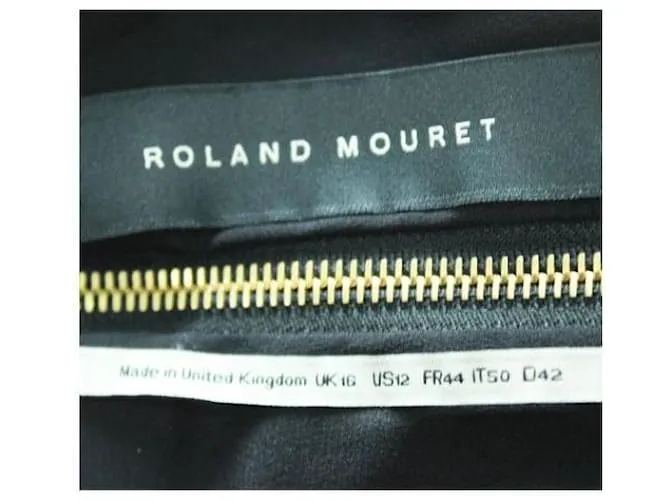 Vestido ROLAND MOURET De Crepé Negro 