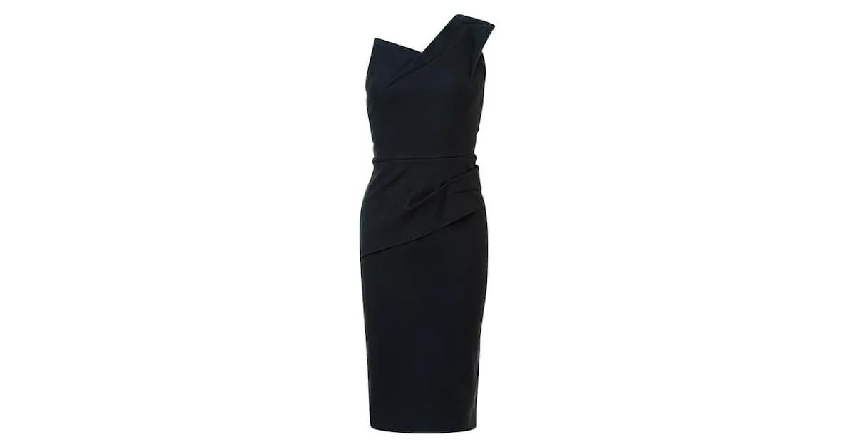 Vestido tubo estructurado Roland Mouret Negro 