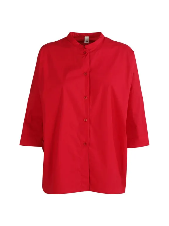 Wendy Trendy Camisa oversize de mujer con cuello mao