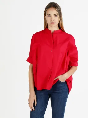 Wendy Trendy Camisa oversize de mujer con cuello mao